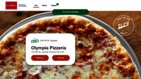 What Olympiapizzamenu.com website looked like in 2021 (4 years ago)