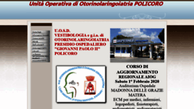 What Otorinopolicoro.it website looked like in 2021 (3 years ago)