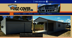What Ozcovershedsgaragespatios.com.au website looked like in 2021 (3 years ago)