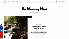 What Ourwanderingmind.com website looked like in 2021 (3 years ago)