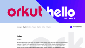 What Orkut.com website looked like in 2021 (3 years ago)