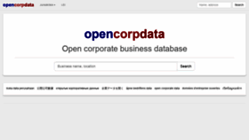 What Opencorpdata.com website looked like in 2021 (3 years ago)