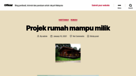 What Official.my website looked like in 2021 (3 years ago)