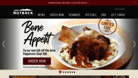 What Outback.com website looked like in 2021 (3 years ago)