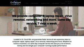 What Ontargetcomputerrepair.com website looked like in 2021 (3 years ago)