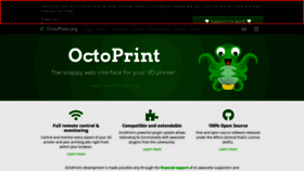 What Octoprint.org website looked like in 2021 (3 years ago)