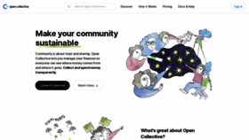 What Opencollective.com website looked like in 2021 (3 years ago)
