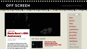 What Offscreen.com website looked like in 2021 (3 years ago)