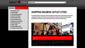 What Outlet-cities.de website looked like in 2021 (3 years ago)