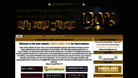 What Onegoldbet.com website looked like in 2021 (3 years ago)