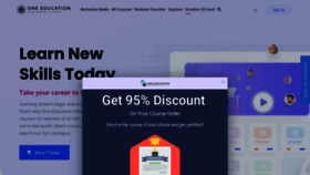 What Oneeducation.org.uk website looked like in 2021 (4 years ago)