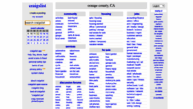 What Orangecounty.craigslist.org website looked like in 2021 (3 years ago)