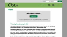 What Obitus.com website looked like in 2021 (3 years ago)