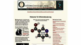 What Orthomolecular.org website looked like in 2021 (3 years ago)