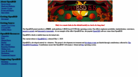 What Openbsd.org website looked like in 2021 (3 years ago)