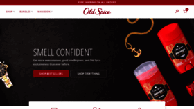 What Oldspice.com website looked like in 2021 (3 years ago)