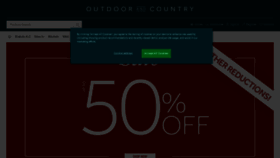 What Outdoorandcountry.co.uk website looked like in 2021 (3 years ago)