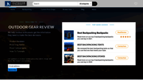 What Outdoorgearreview.com website looked like in 2021 (3 years ago)