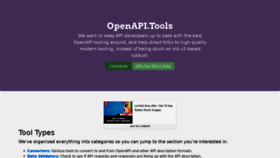 What Openapi.tools website looked like in 2021 (3 years ago)