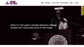 What Options4youth.org website looked like in 2021 (3 years ago)