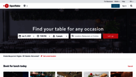 What Opentable.ae website looked like in 2021 (3 years ago)