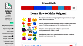 What Origami.guide website looked like in 2021 (3 years ago)