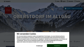 What Oberstdorf.de website looked like in 2021 (3 years ago)