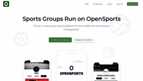 What Opensports.net website looked like in 2021 (3 years ago)