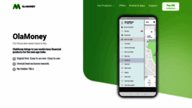 What Olamoney.com website looked like in 2021 (3 years ago)