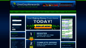 What Onedayrewards.com website looked like in 2021 (3 years ago)