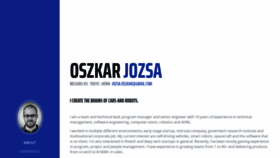 What Oszkar.me website looked like in 2021 (3 years ago)