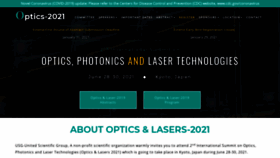 What Opticsconferences.com website looked like in 2021 (3 years ago)