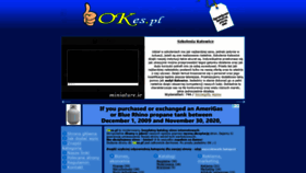 What Okes.pl website looked like in 2021 (3 years ago)