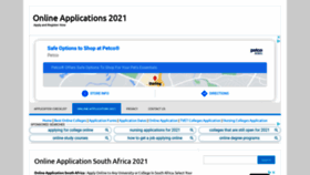 What Onlineapplications.co.za website looked like in 2021 (3 years ago)