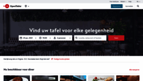 What Opentable.nl website looked like in 2021 (3 years ago)