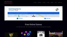 What Onlinefreegames.com website looked like in 2021 (3 years ago)