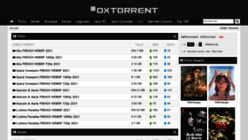 What Oxtorrent.pw website looked like in 2021 (3 years ago)