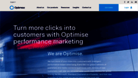 What Optimisemedia.com website looked like in 2021 (3 years ago)