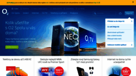 What O2.cz website looked like in 2021 (3 years ago)