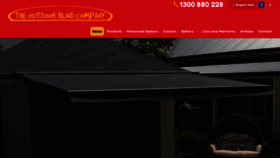 What Outdoorblinds.com.au website looked like in 2021 (3 years ago)
