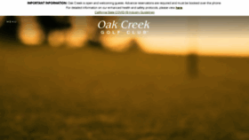 What Oakcreekgolfclub.com website looked like in 2021 (3 years ago)