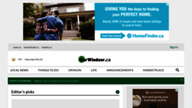 What Ourwindsor.ca website looked like in 2021 (3 years ago)