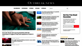 What Outbreak.news website looked like in 2021 (3 years ago)