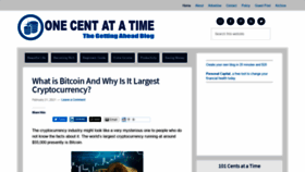 What Onecentatatime.com website looked like in 2021 (3 years ago)