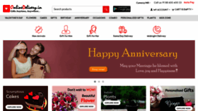 What Onlinedelivery.in website looked like in 2021 (3 years ago)