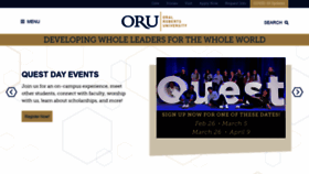 What Oru.edu website looked like in 2021 (3 years ago)