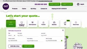 What Outsurance.co.za website looked like in 2021 (3 years ago)
