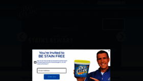 What Oxiclean.com website looked like in 2021 (3 years ago)