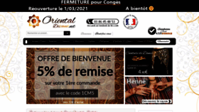 What Orientaldiscount.fr website looked like in 2021 (3 years ago)