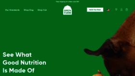 What Openfarmpet.com website looked like in 2021 (3 years ago)